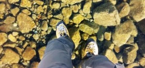 hikers walk on slovak ice